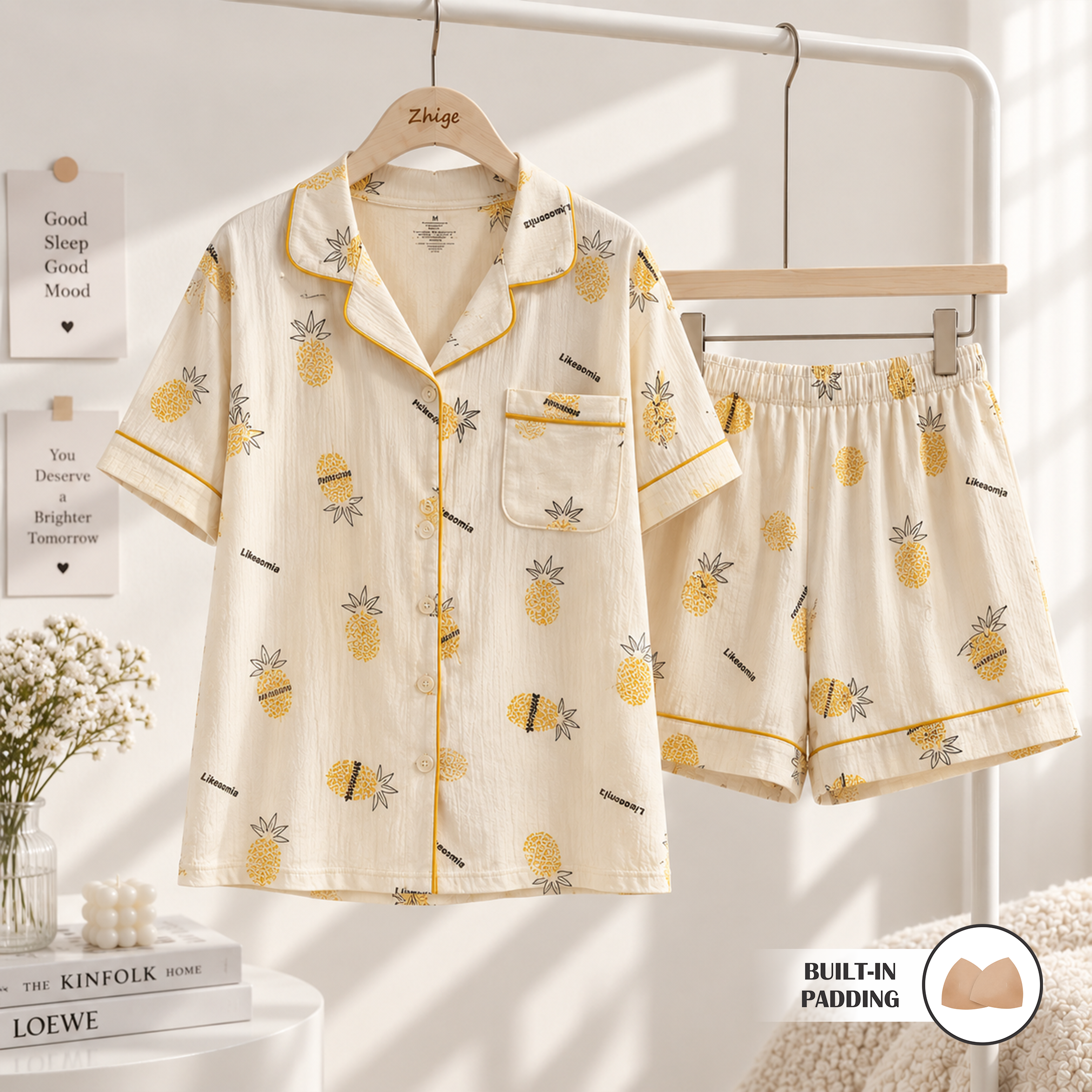 Pineapple Mood Padded Nightsuit Set