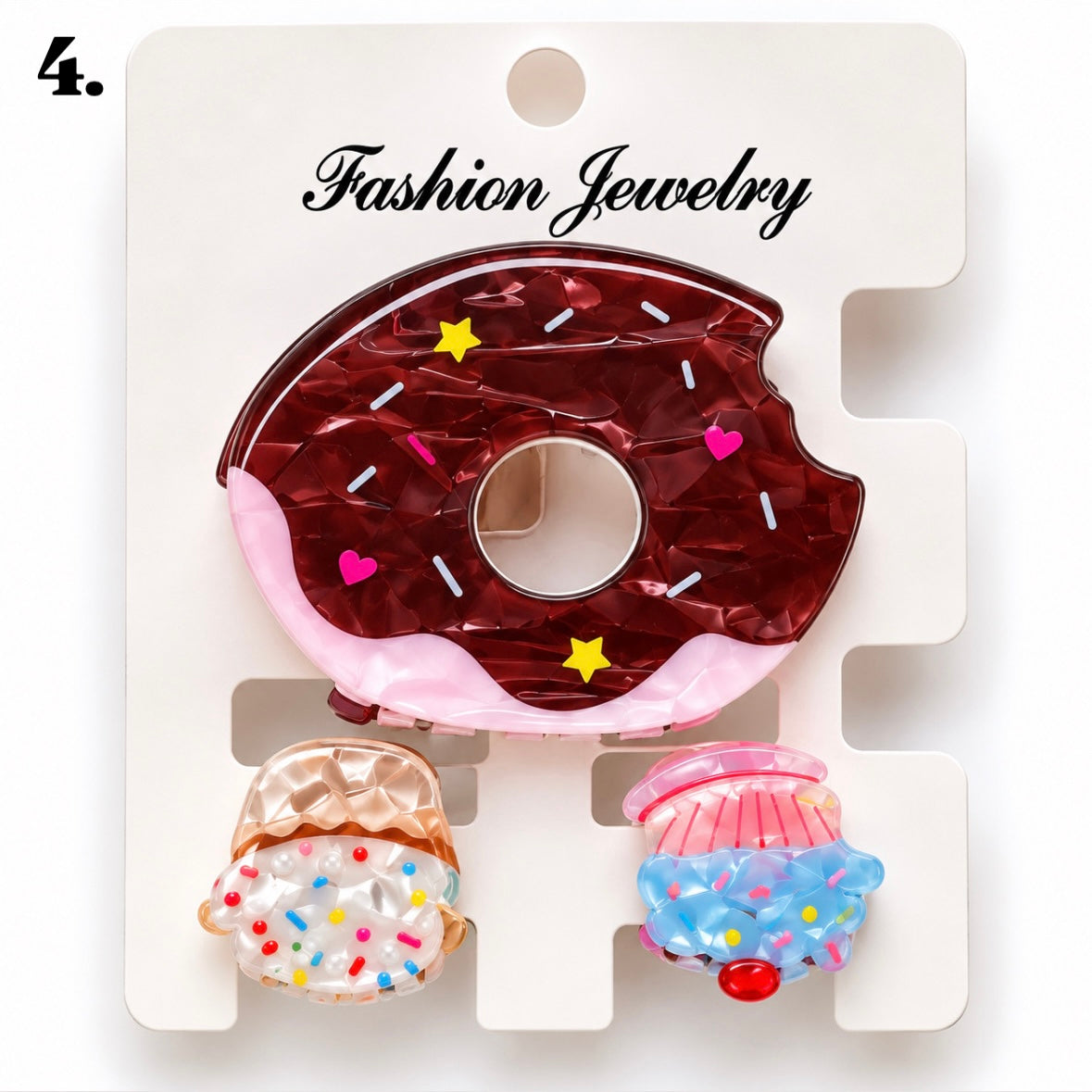 Sugar Rush Claw Clip - Set Of 3