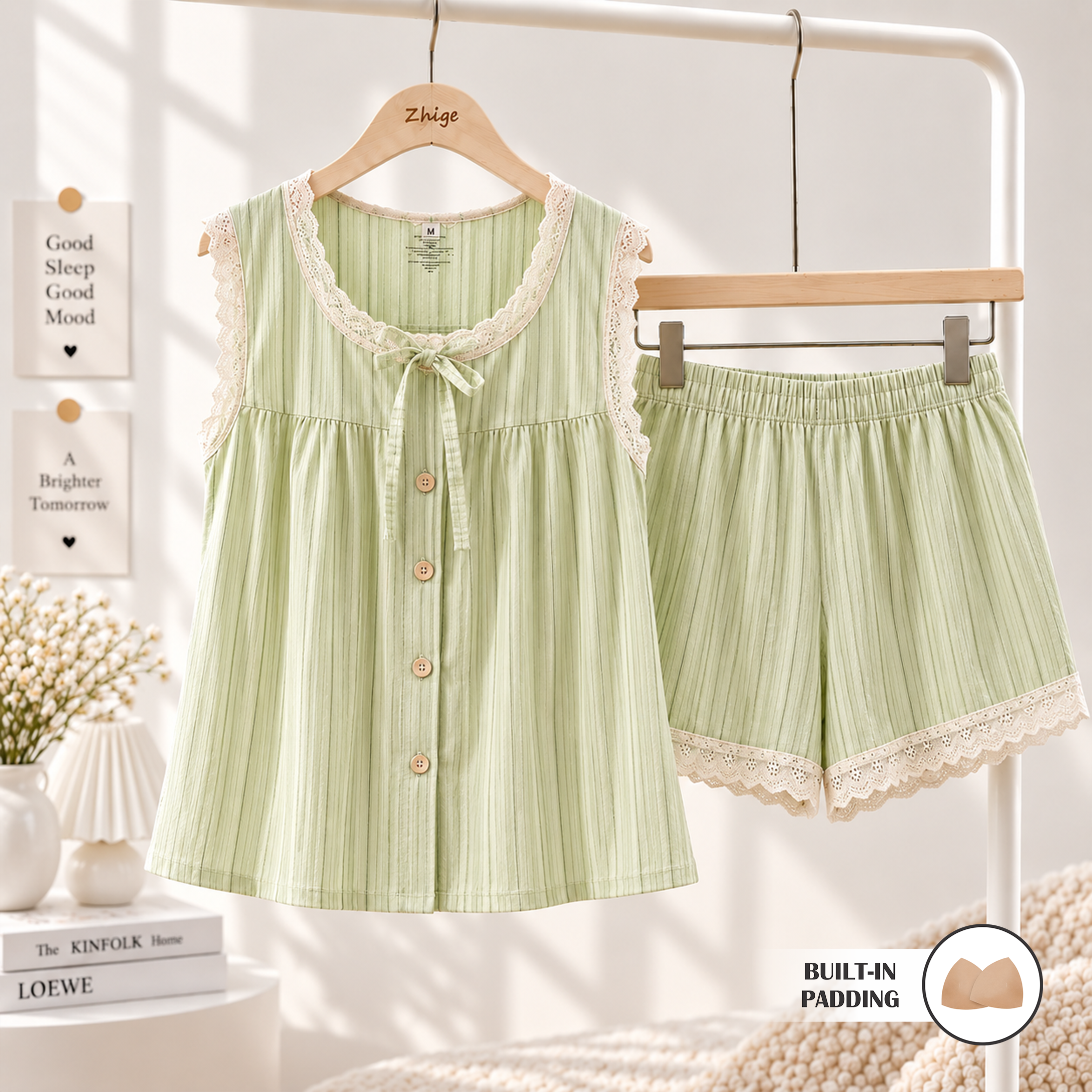 Morning Mint Padded Nightsuit Set