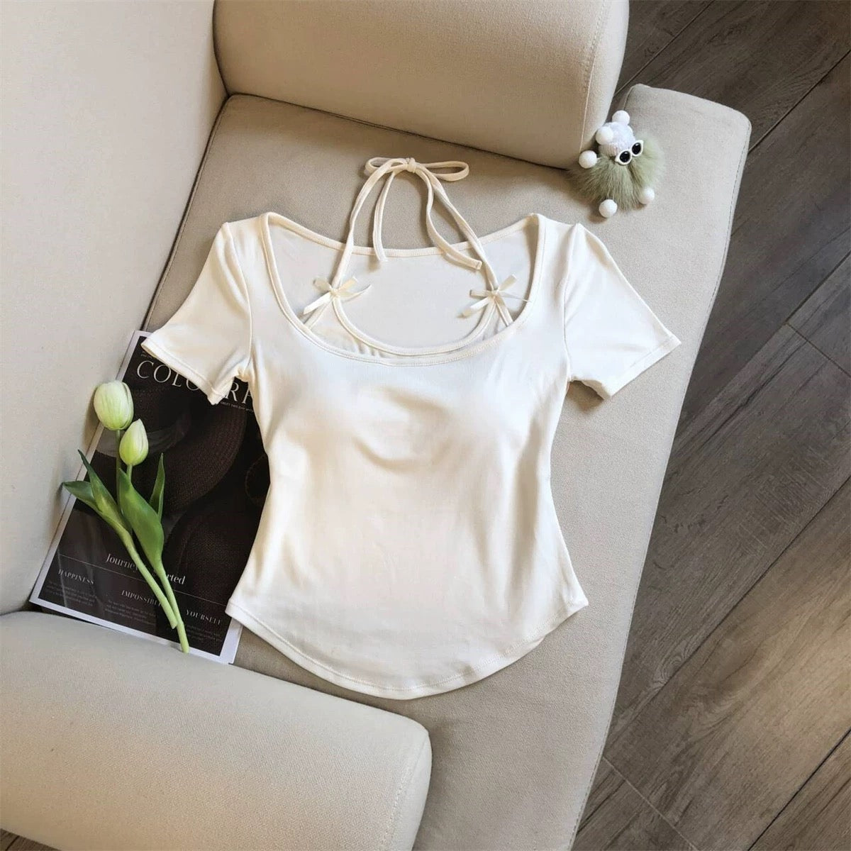 Sweetheart Bow Built-in Bra Top