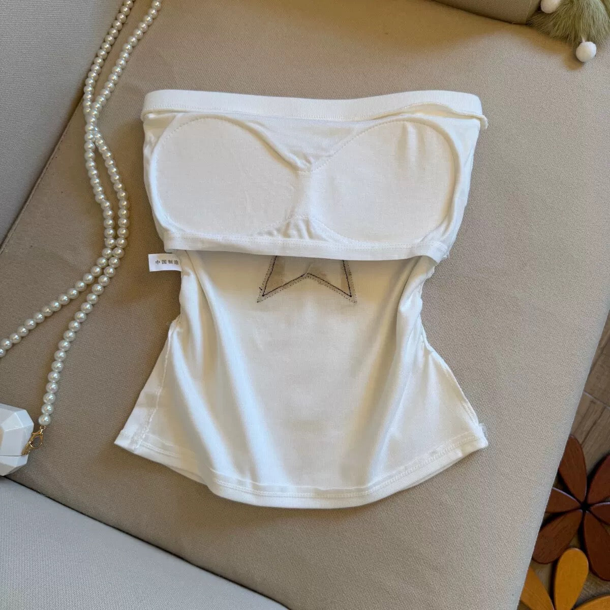 Rockstar Built-in Bra Tube Top