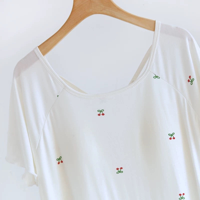 Ditsy Cherry Padded Night Dress
