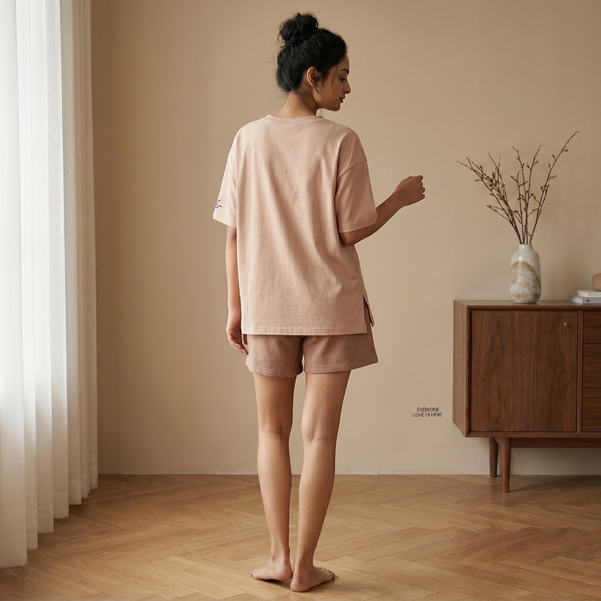 Bare Blush Comfy Padded Nightsuit Set