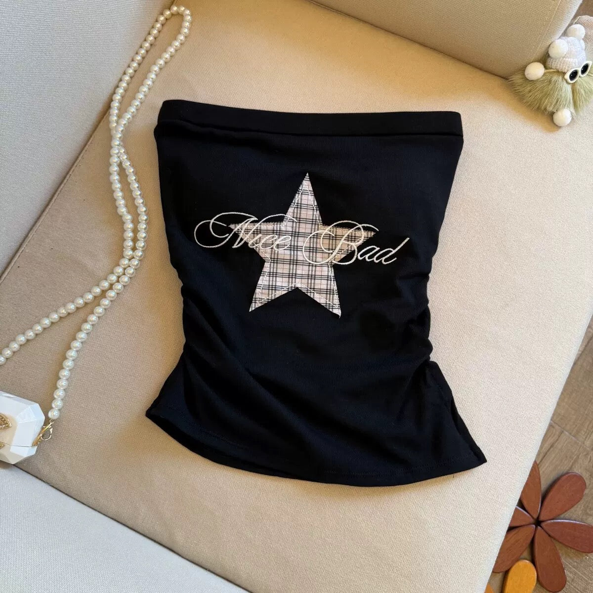 Rockstar Built-in Bra Tube Top