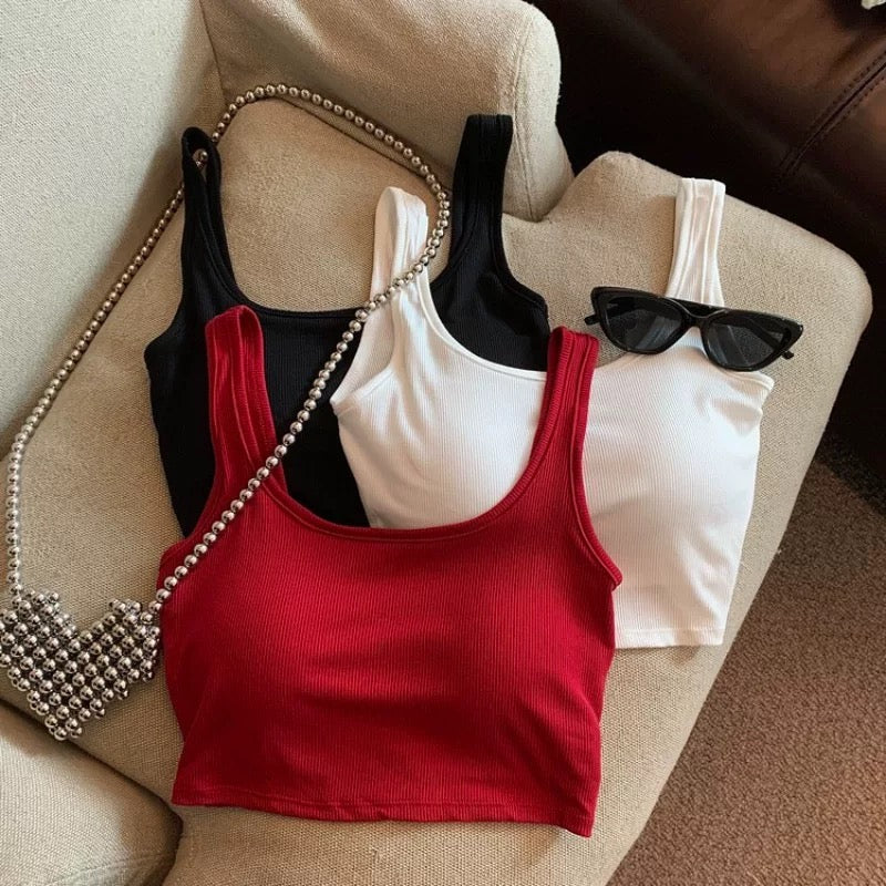 Staple Ribbed Built-in Bra Top