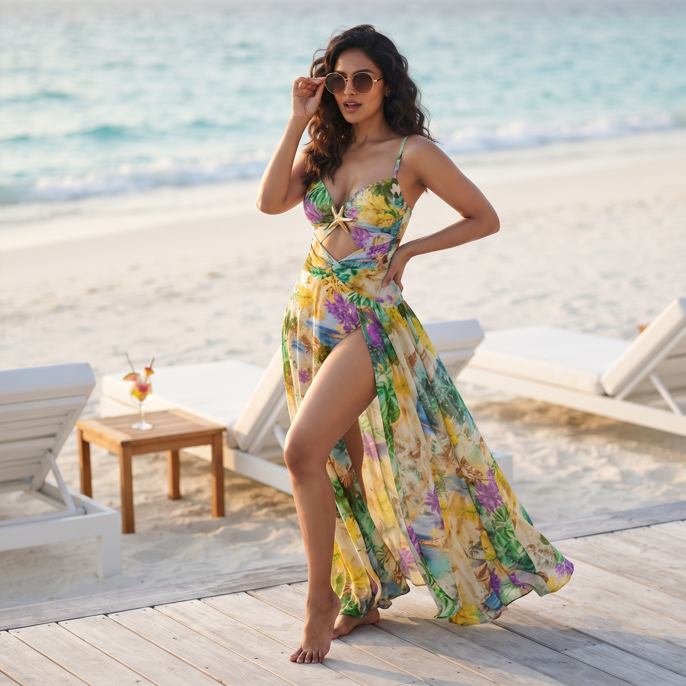 Bloomwave Monokini & Skirt Set