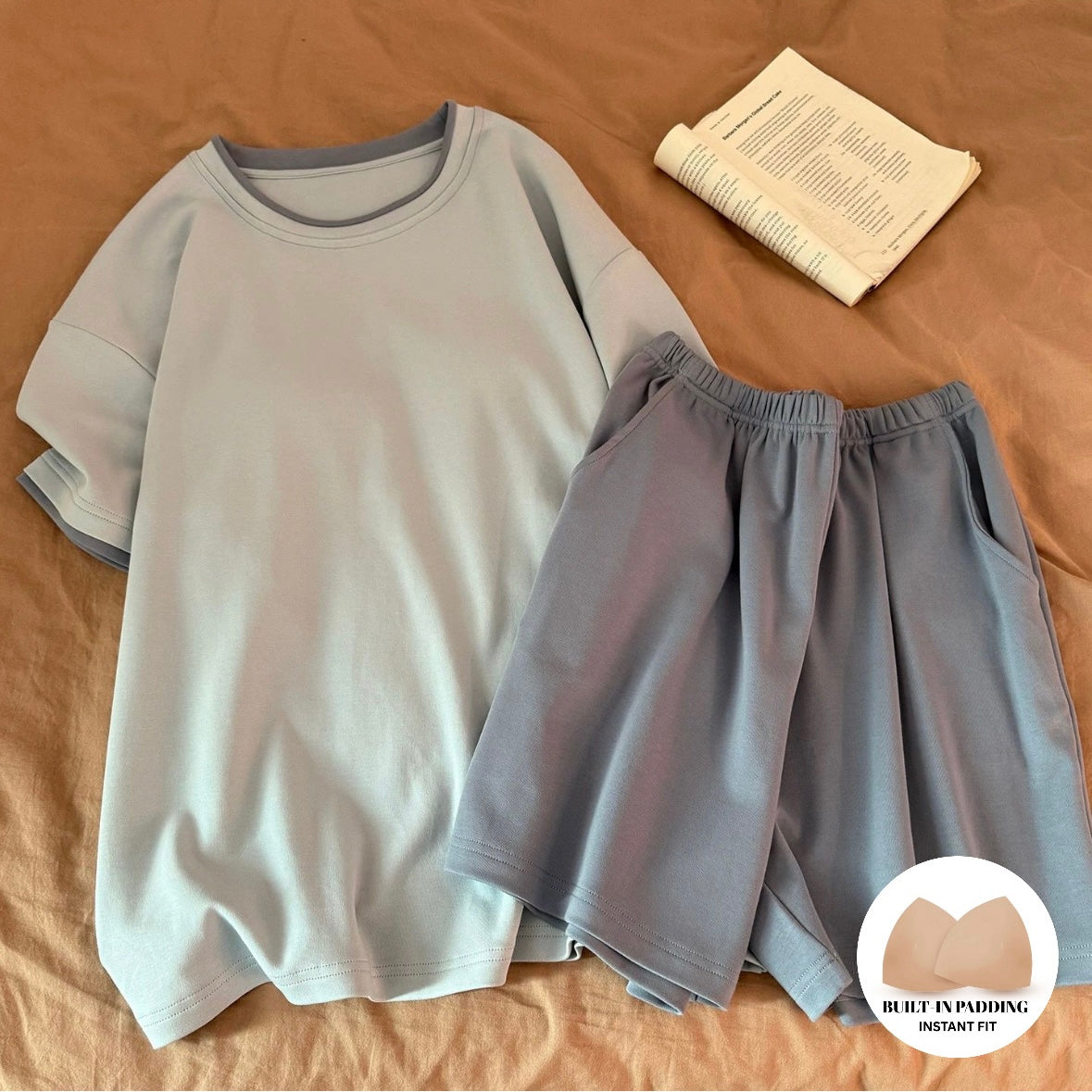 Powder Blue Padded NIghtsuit Set