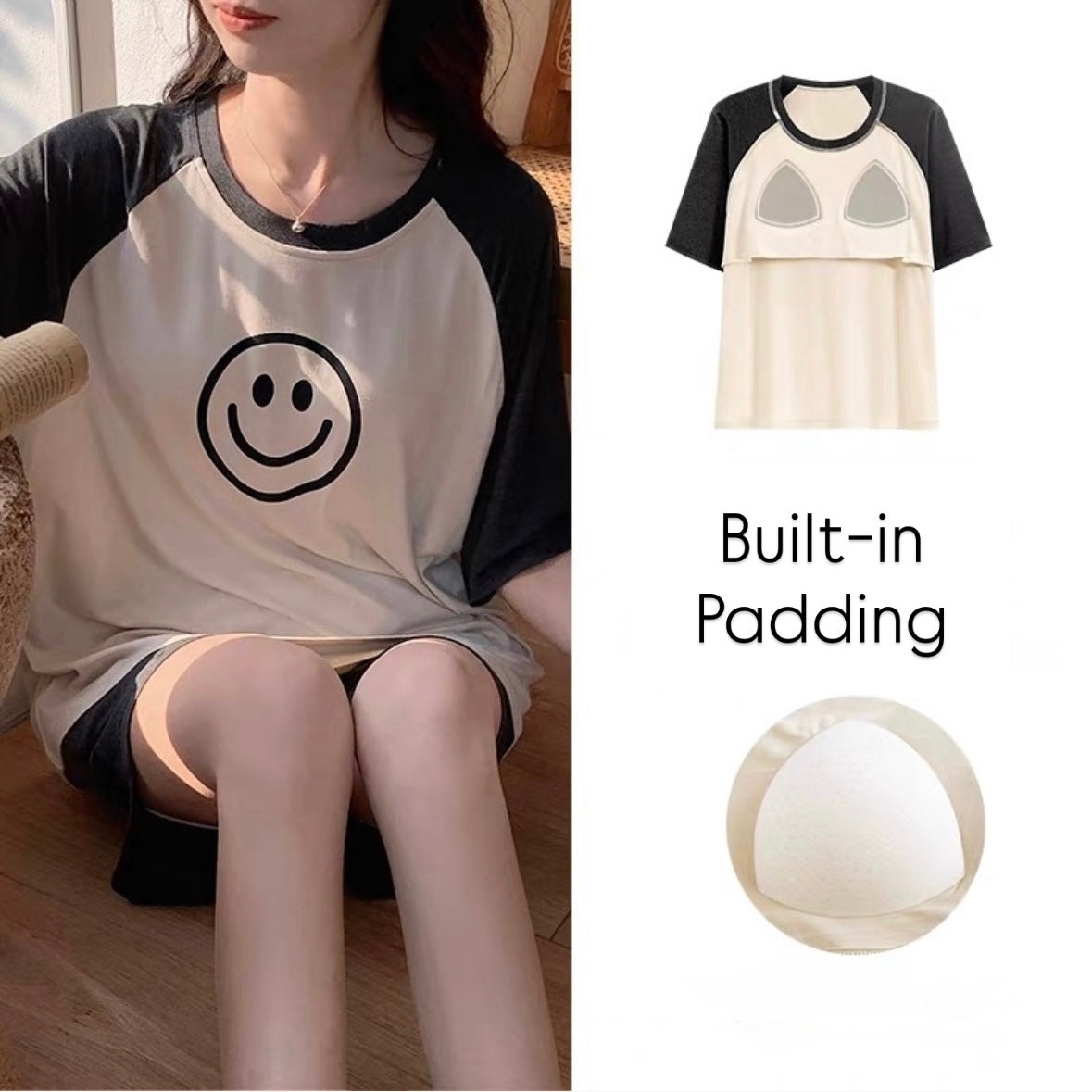 Smiley Comfort Padded Nightsuit Set