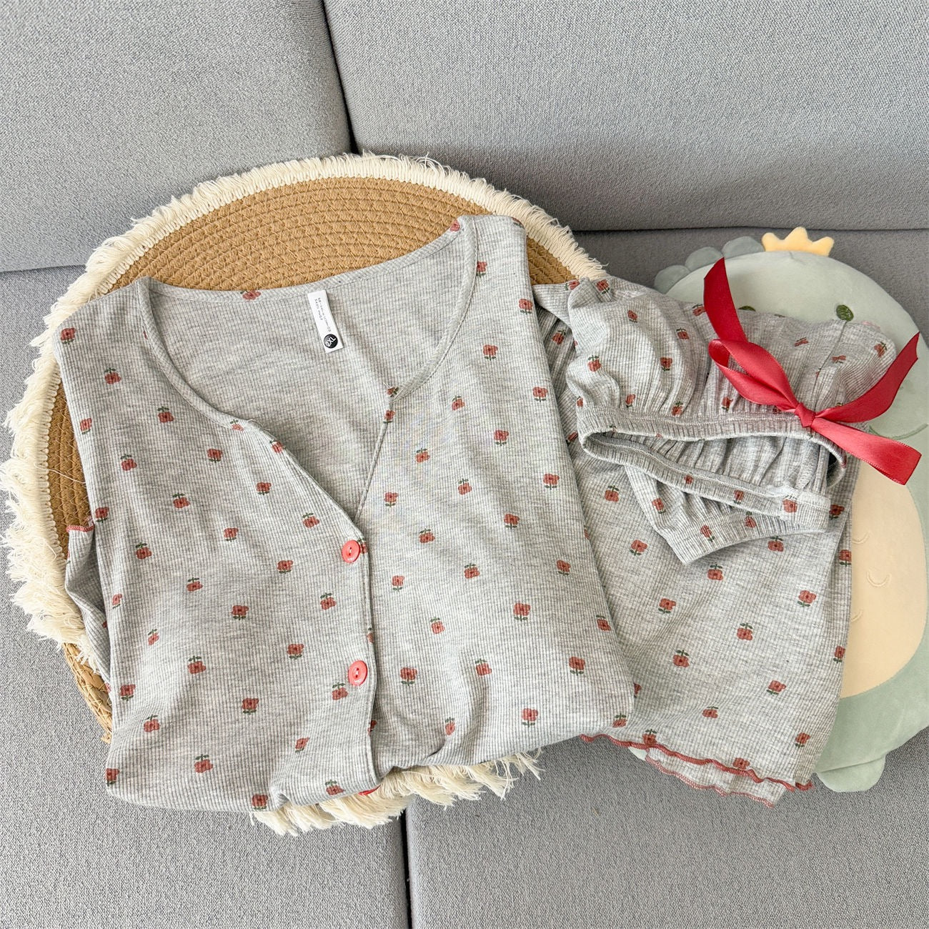Farmhouse Cherry Padded Nightsuit Set