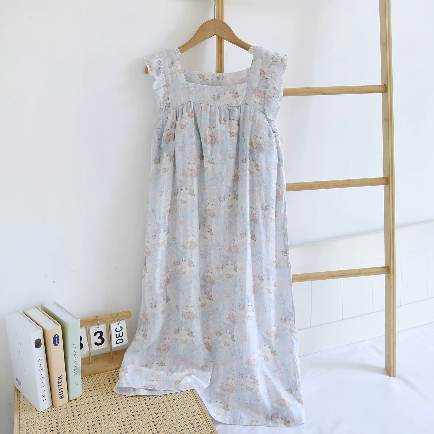 Cottage Garden Ruffle Padded Night Dress