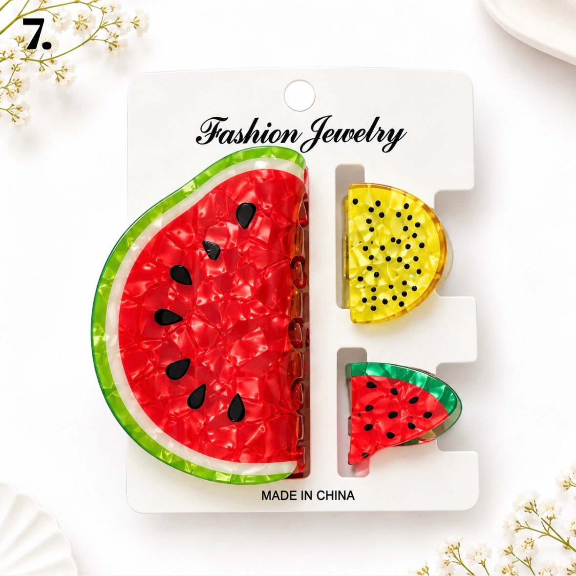 Fruity Fiesta Claw Clip -Set Of 3