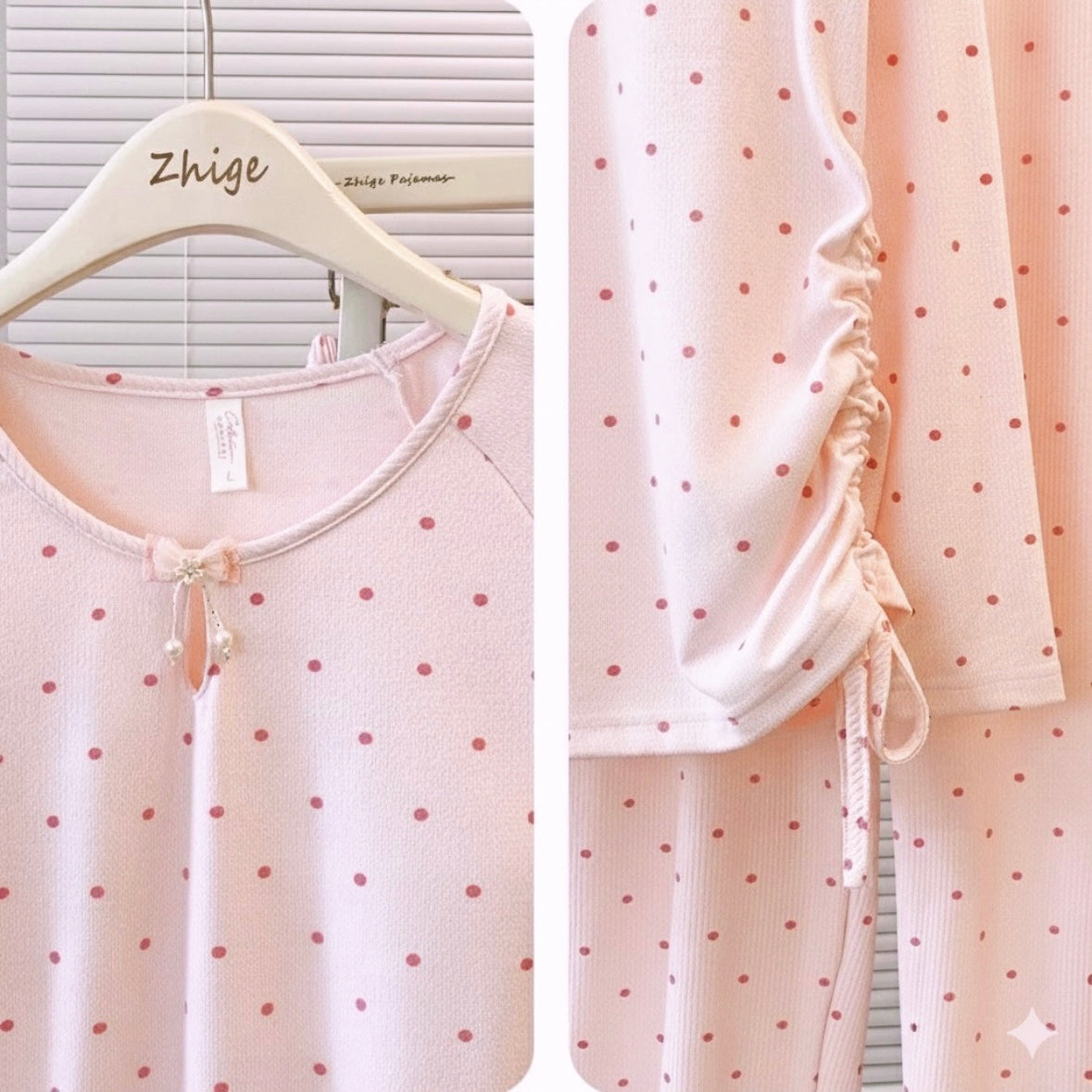 Blush Dots Padded Nightsuit Set
