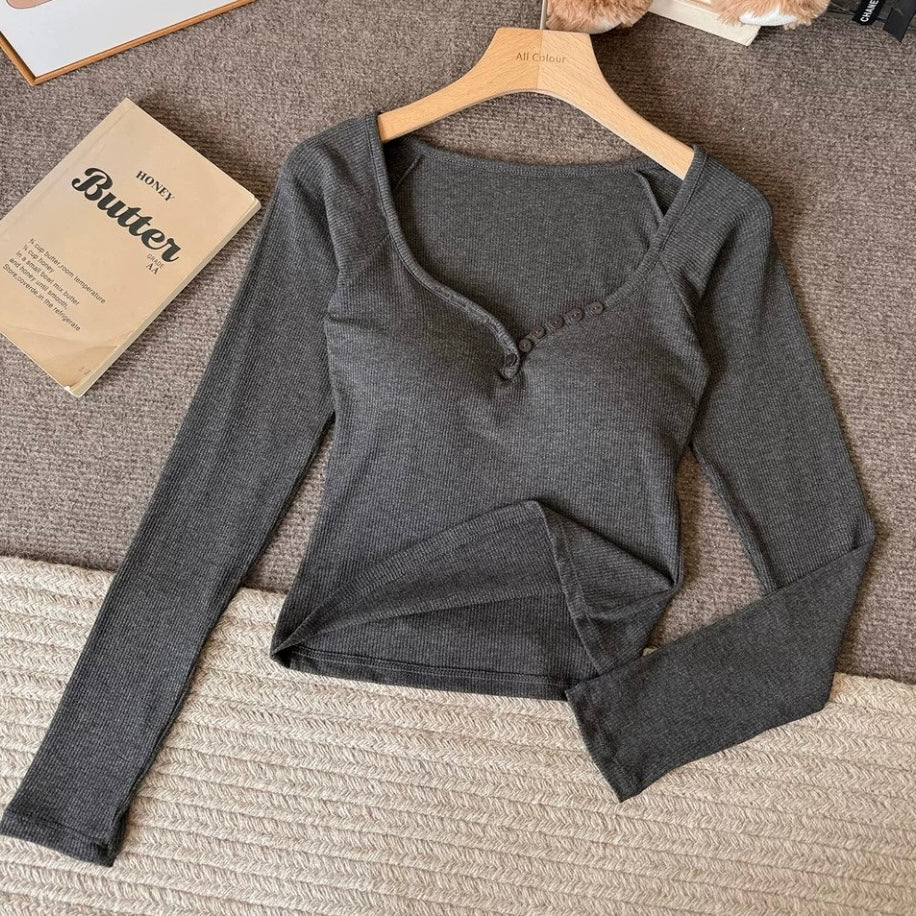 Sweetheart Sculpt Built-in Bra Full Sleeves Top