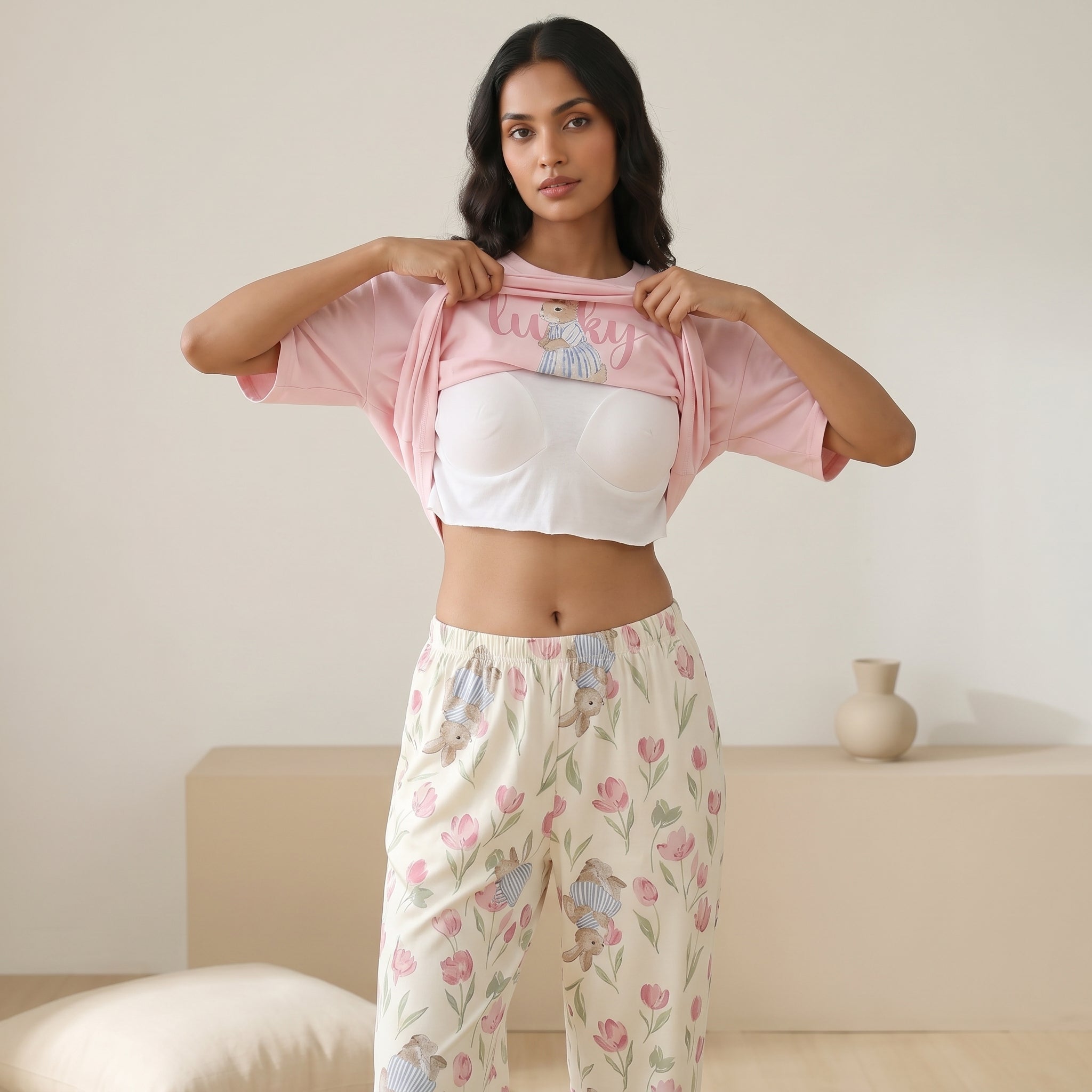 Tulip Garden Padded Nightsuit Set