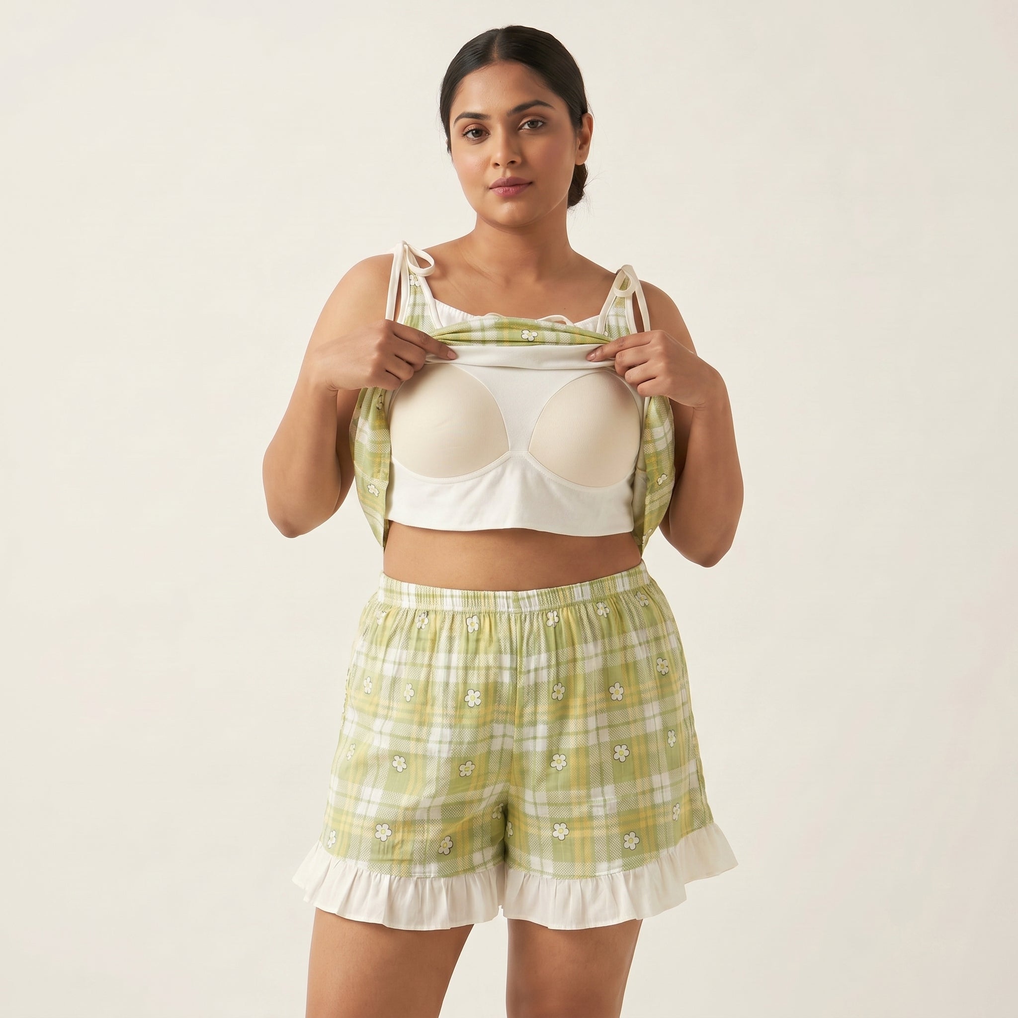Avocado Daisy Padded Nightsuit Set