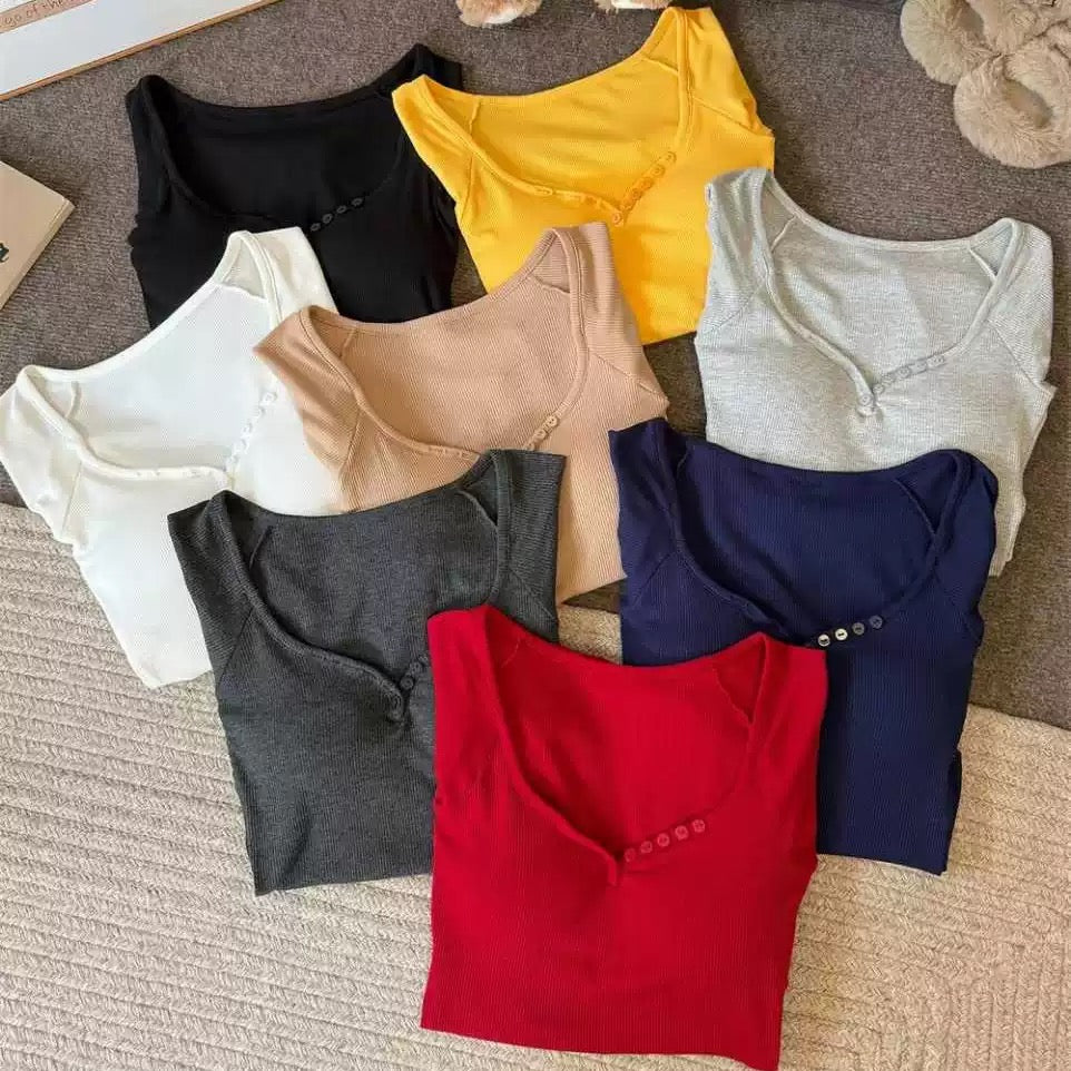 Sweetheart Sculpt Built-in Bra Full Sleeves Top