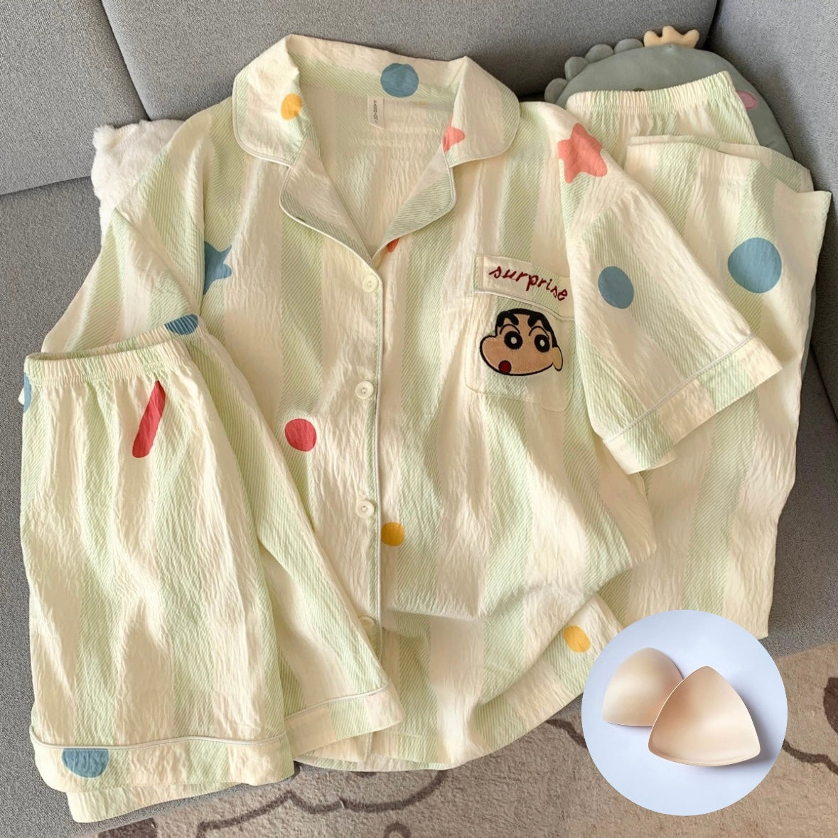 Stary Shinchan Padded Nightsuit - 3pc Set