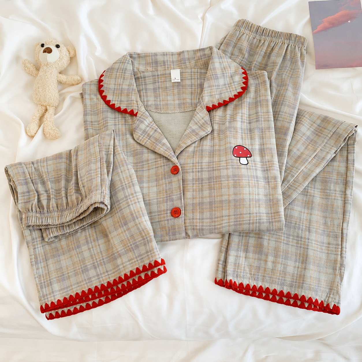 Mellow Mushroom Padded Nightsuit -3 pcs Set