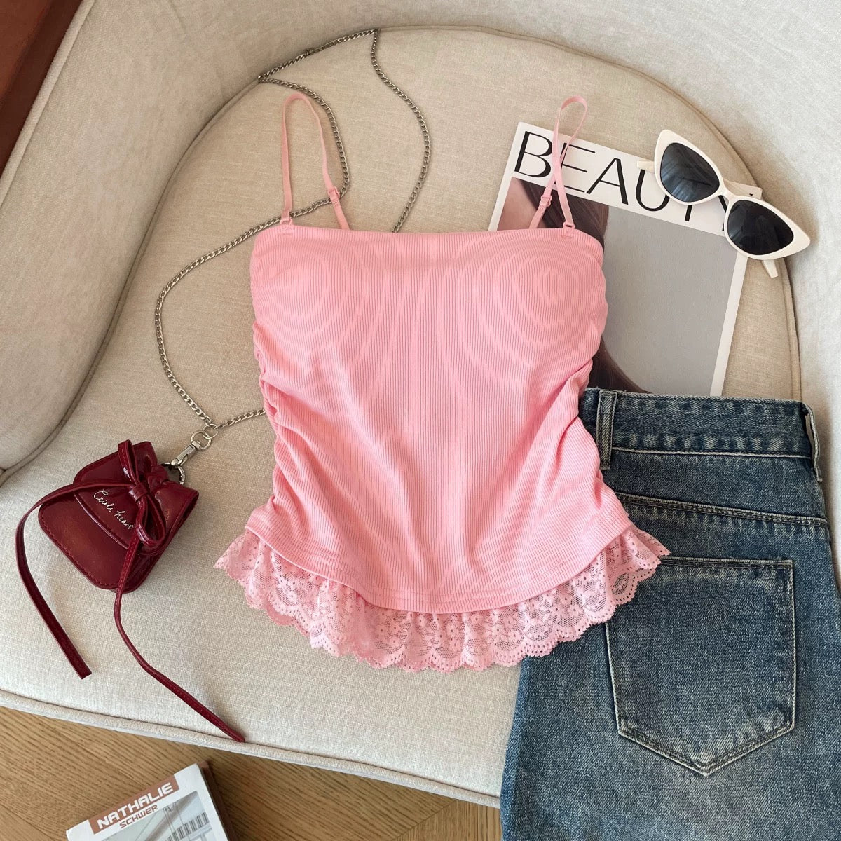 Lace Muse Built-in Bra Top