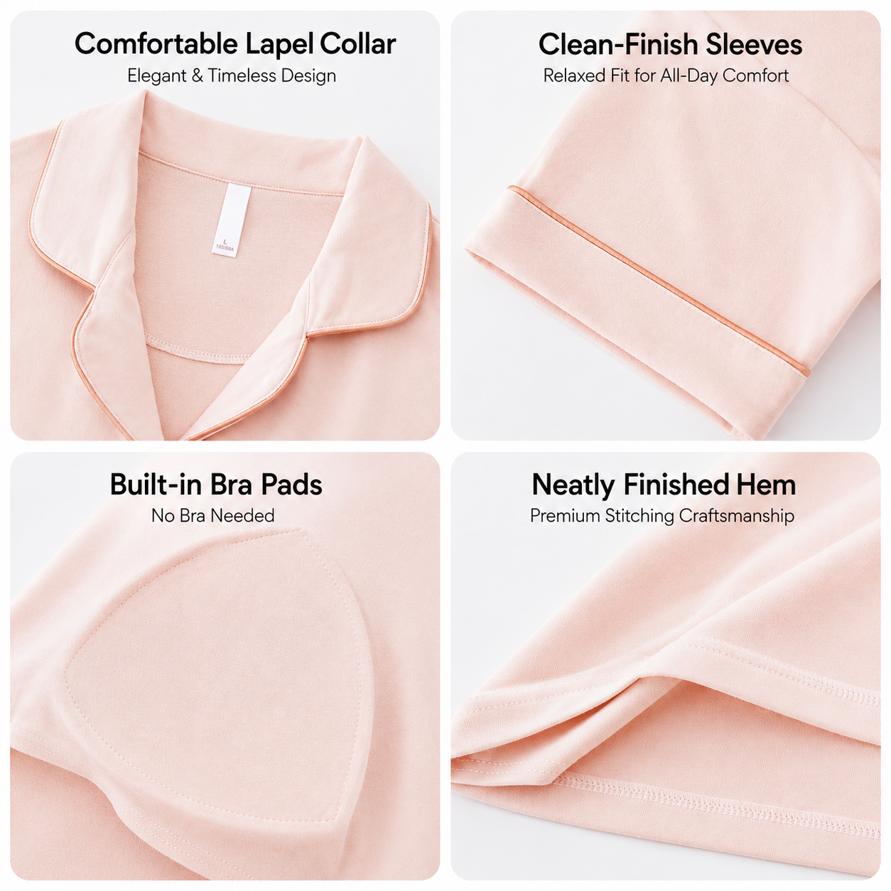 Essential Comfort Padded Nightsuit Set - 3pc Set