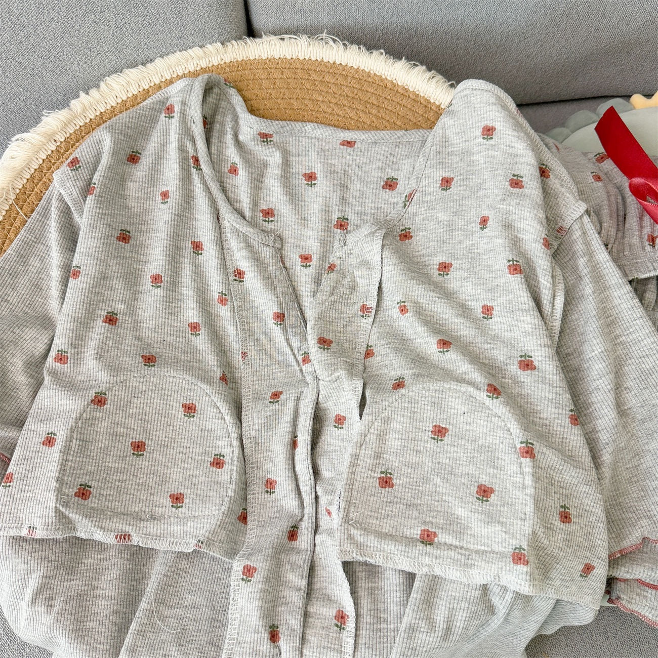 Farmhouse Cherry Padded Nightsuit Set