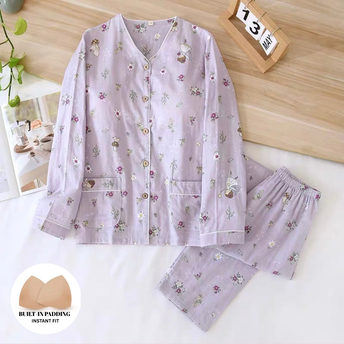 Fairy Garden Padded Nightsuit Set