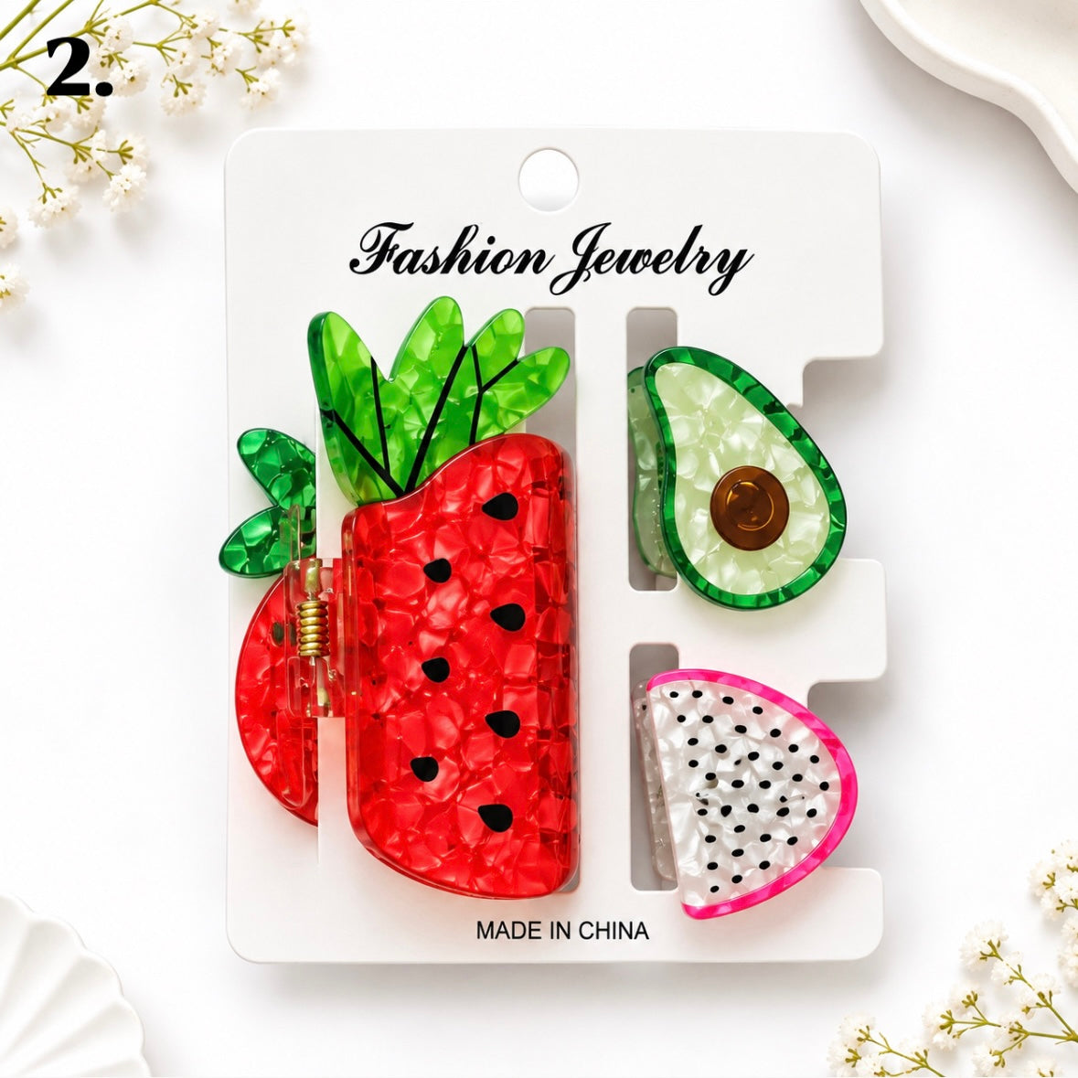 Fruity Fiesta Claw Clip -Set Of 3