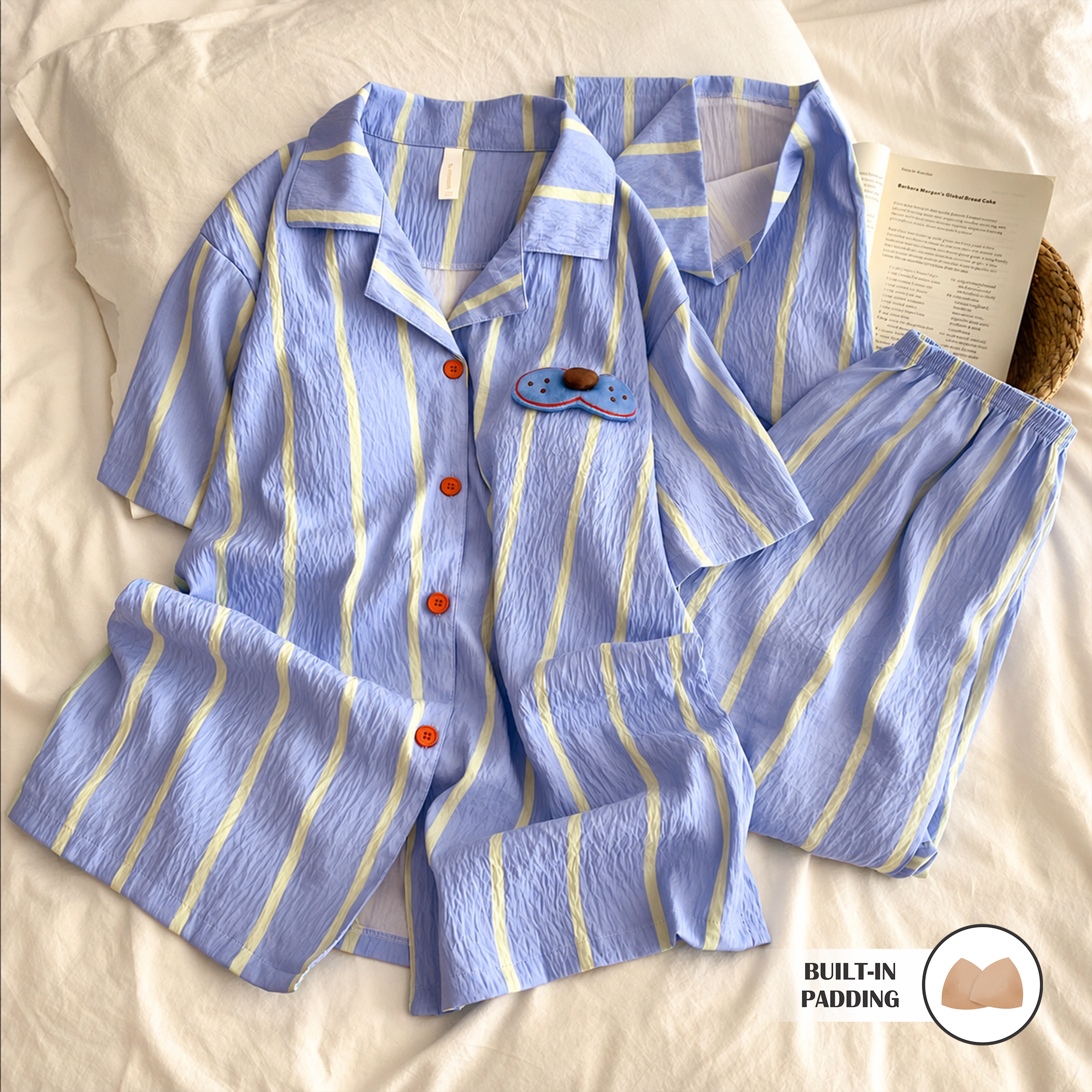 Cloud Nine Stripe Padded Nightsuit Set