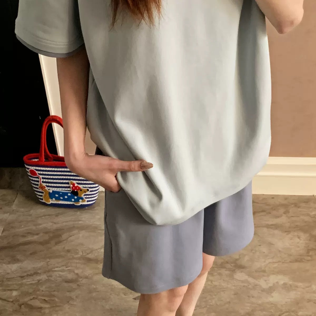 Powder Blue Padded NIghtsuit Set