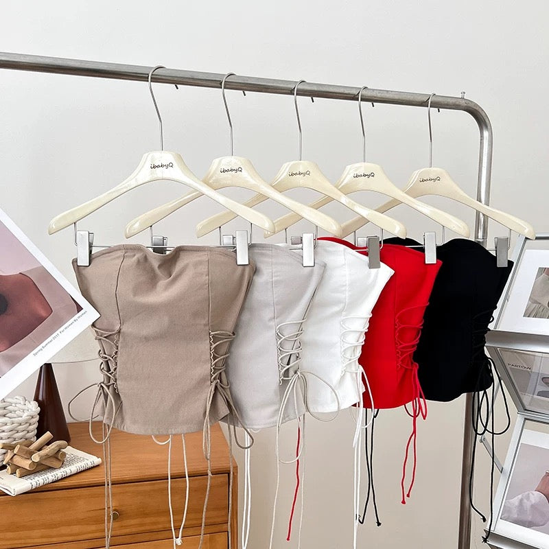 Side Cinch Built-in Bra Tube Top