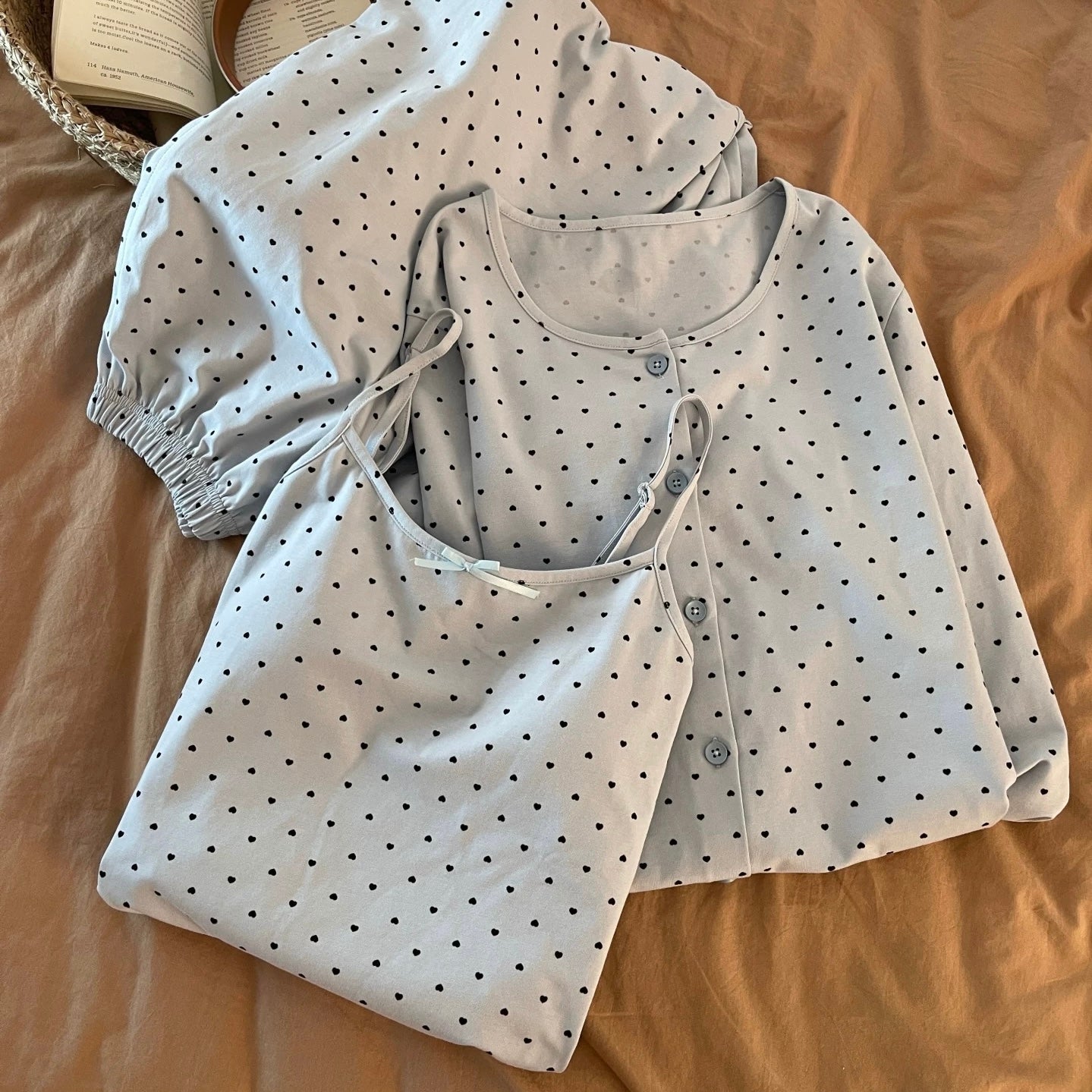 Blue Confetti padded Nightsuit - 3pc set