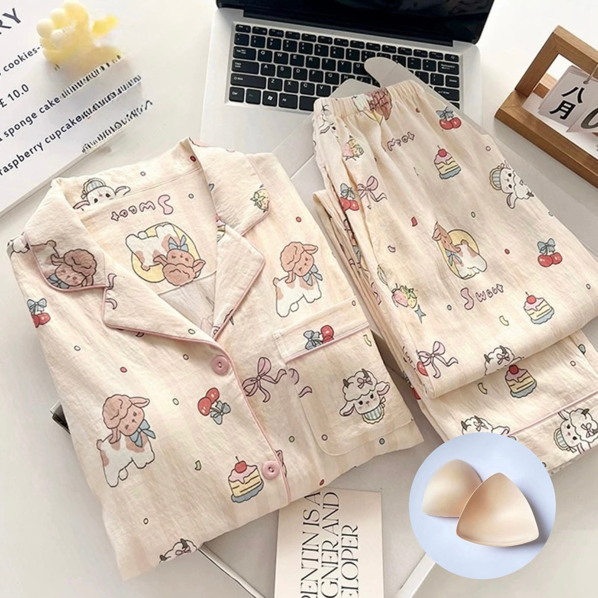 Berry & Cakes Padded Nightsuit Set