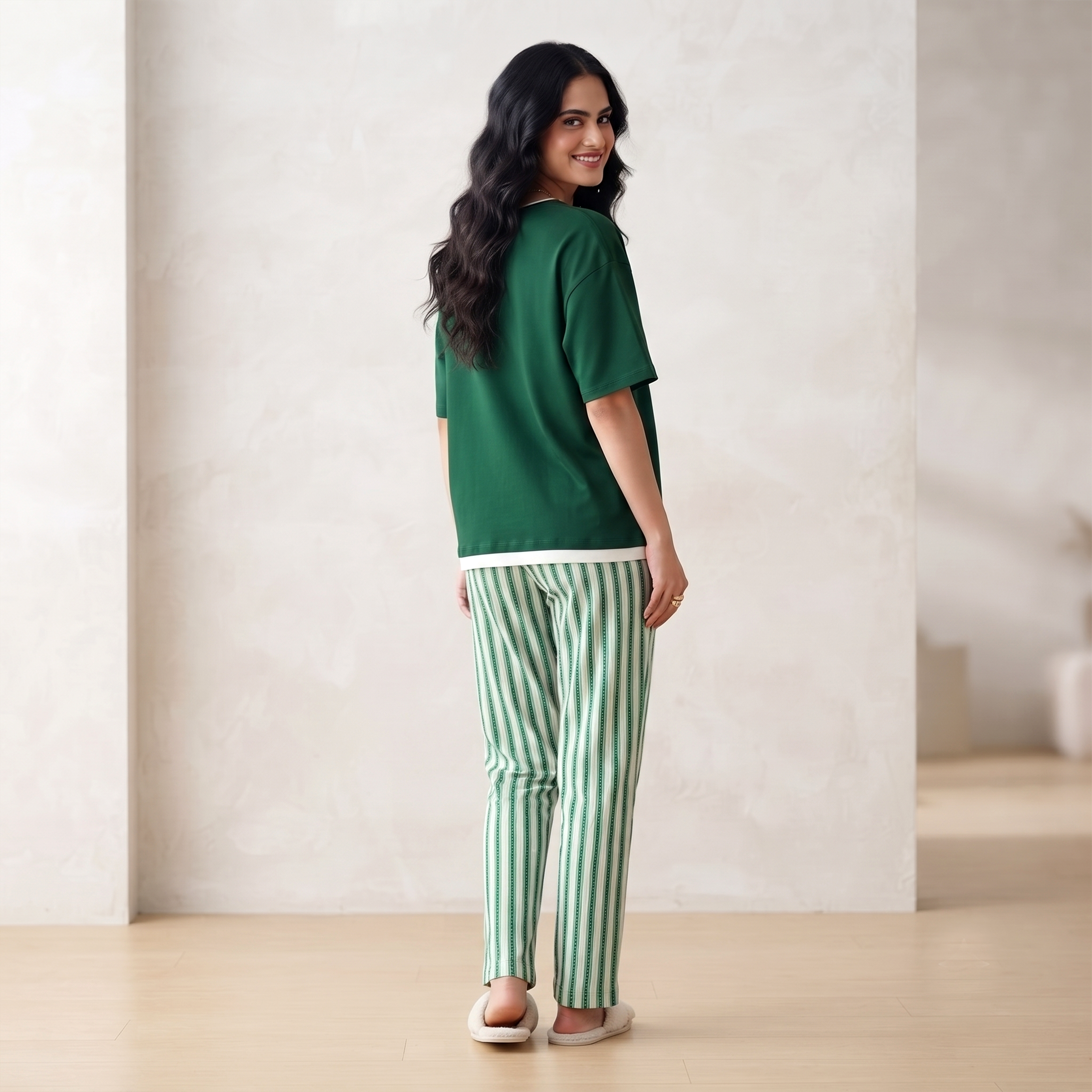 Pine Stripe Padded Nightsuit Set