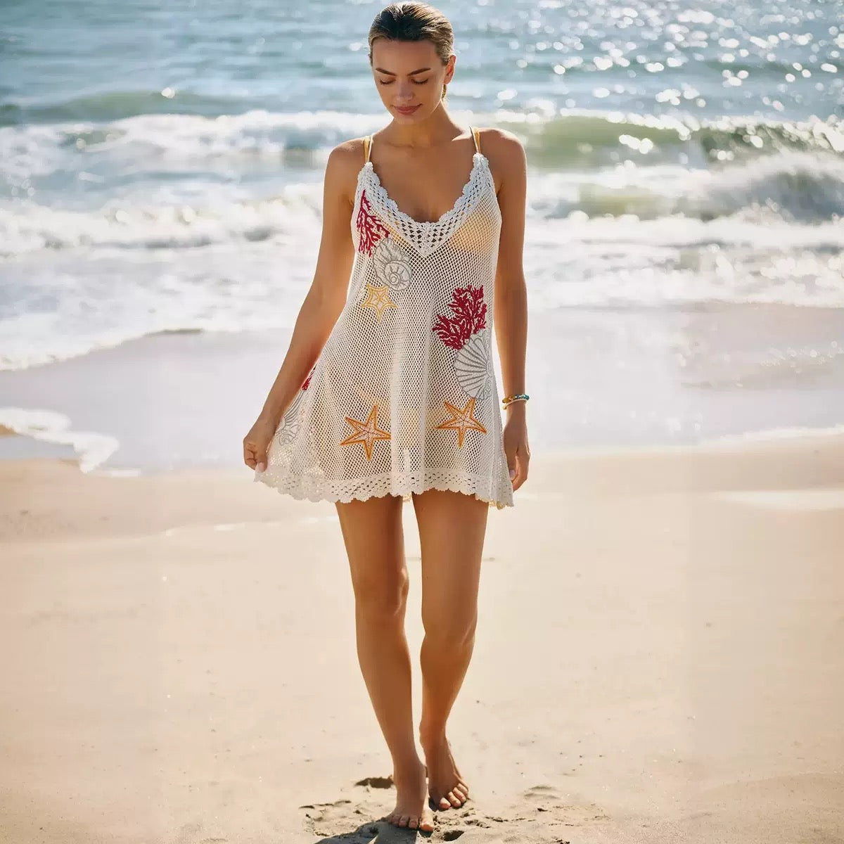 Seabreeze Crochet Mini Dress