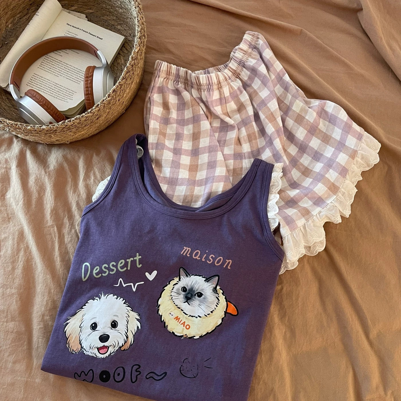Sweet Whiskers Padded Nightsuit Set