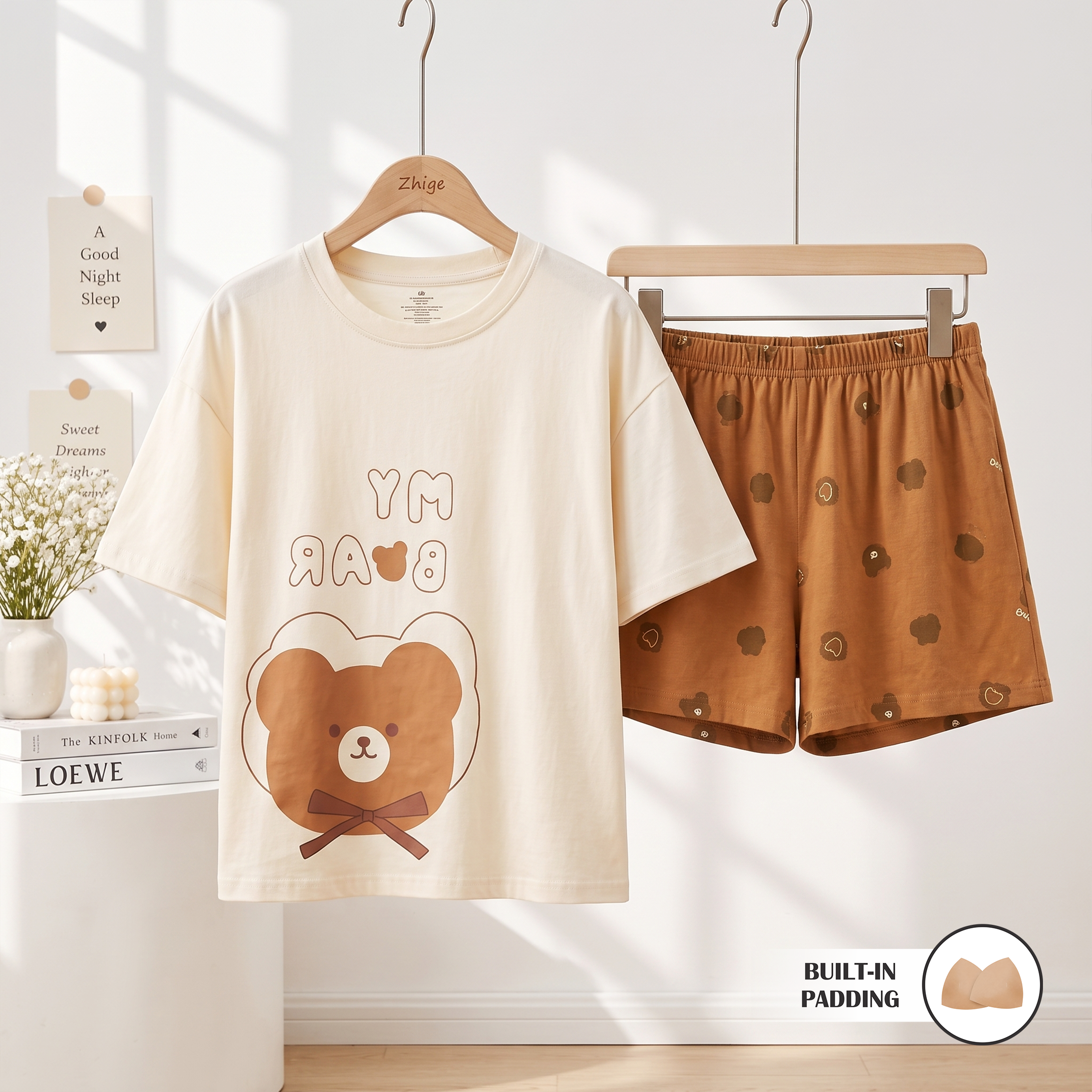 Cinnamon Bear Padded Nightsuit Set