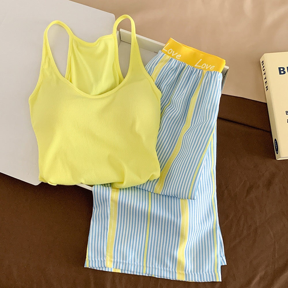 Lemon Sorbet Padded Lounge Set - 3pc Set