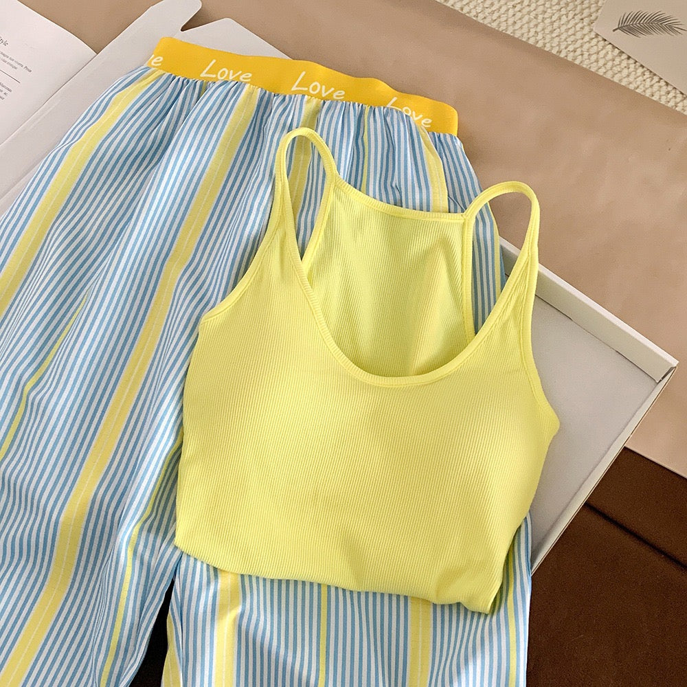 Lemon Sorbet Padded Lounge Set - 3pc Set