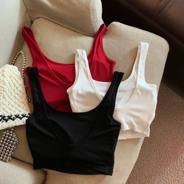 Staple Ribbed Built-in Bra Top