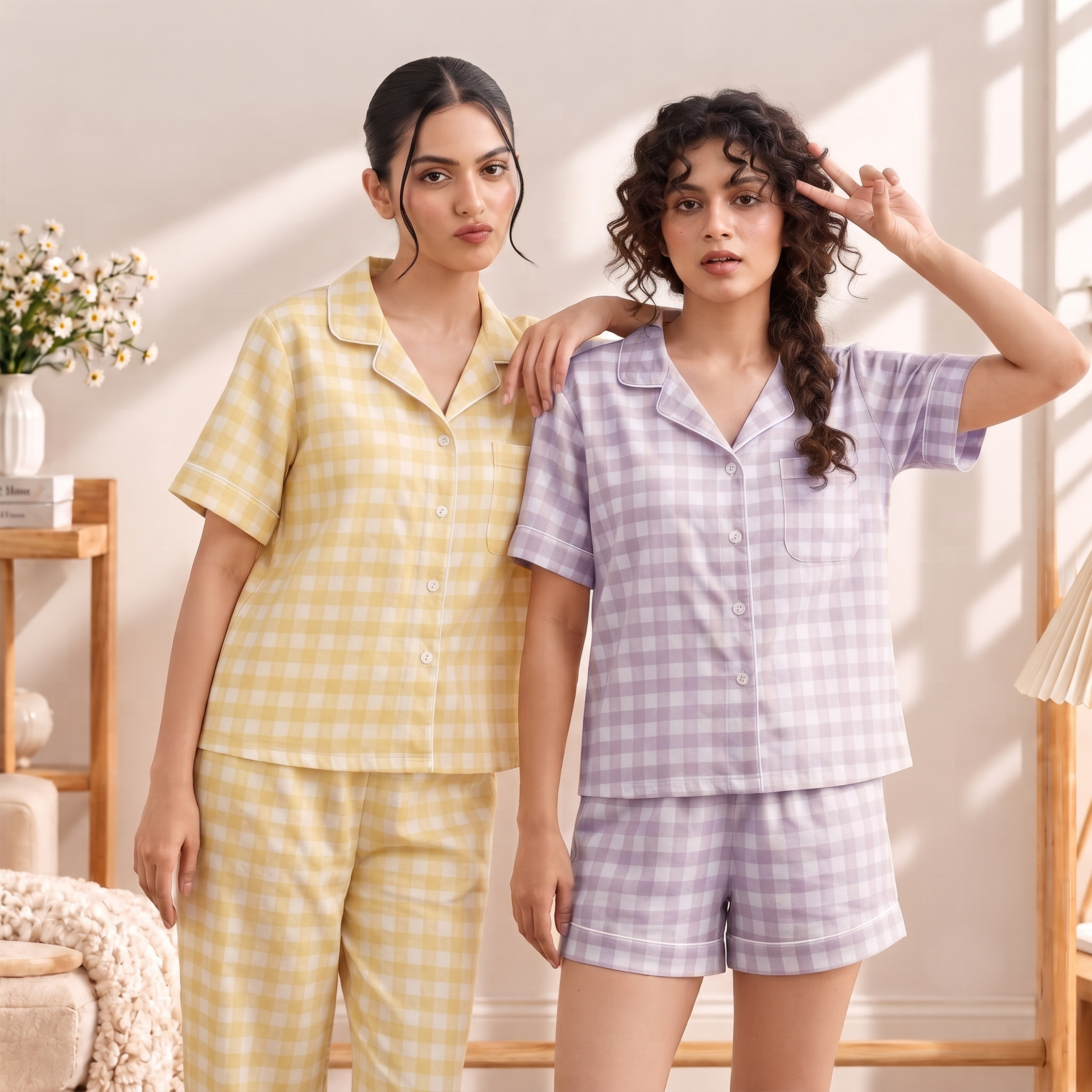 Cairo Checks Padded Nightsuit (Copy)