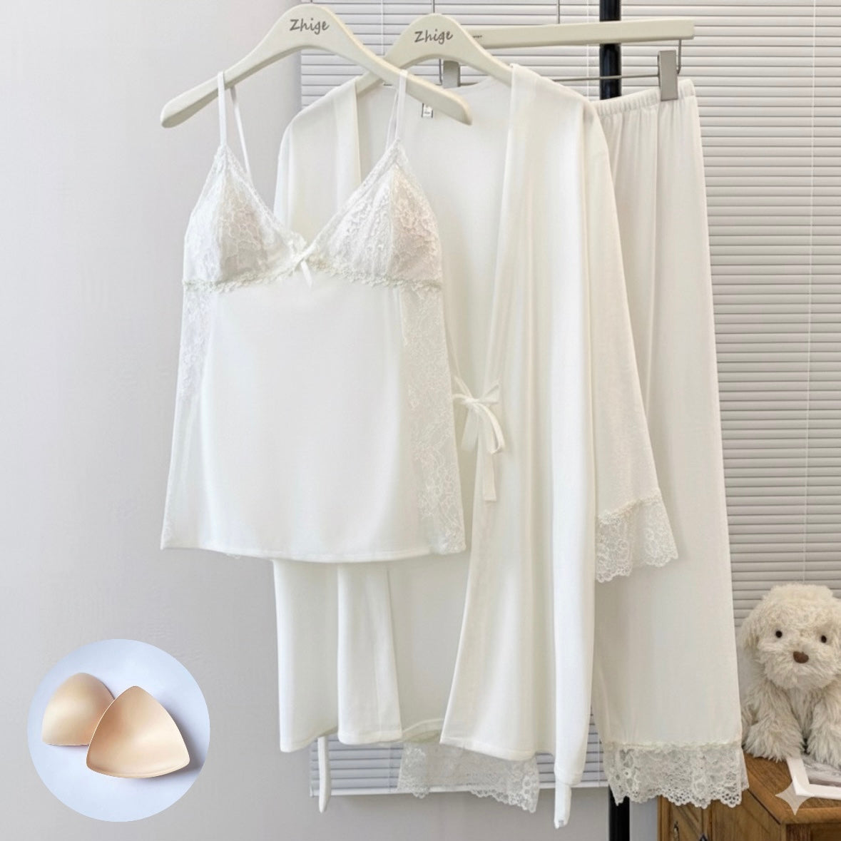 Trosa Dream Velvet Padded Nightsuit - 3pc Set