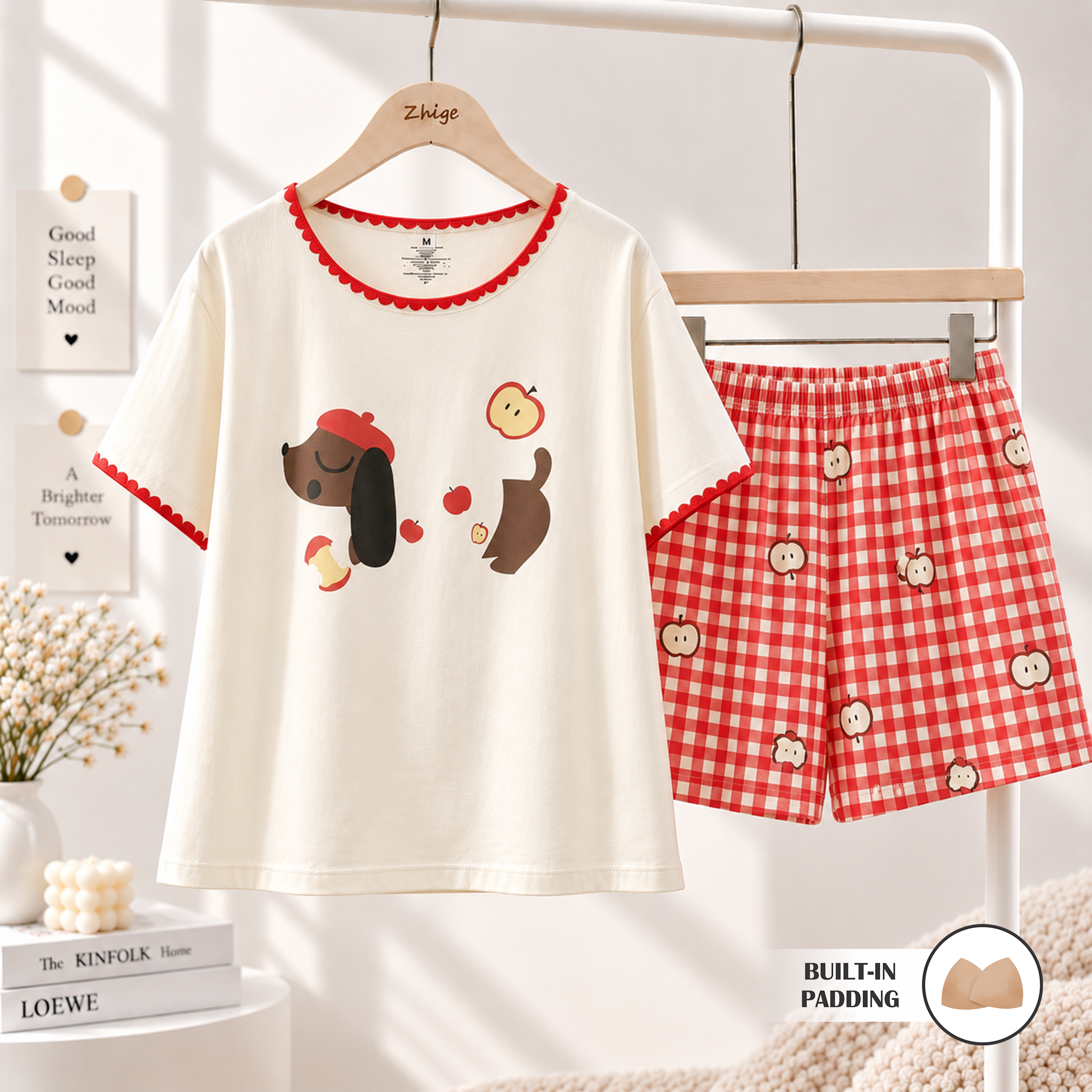 Apple Kiss Padded Nightsuit Set