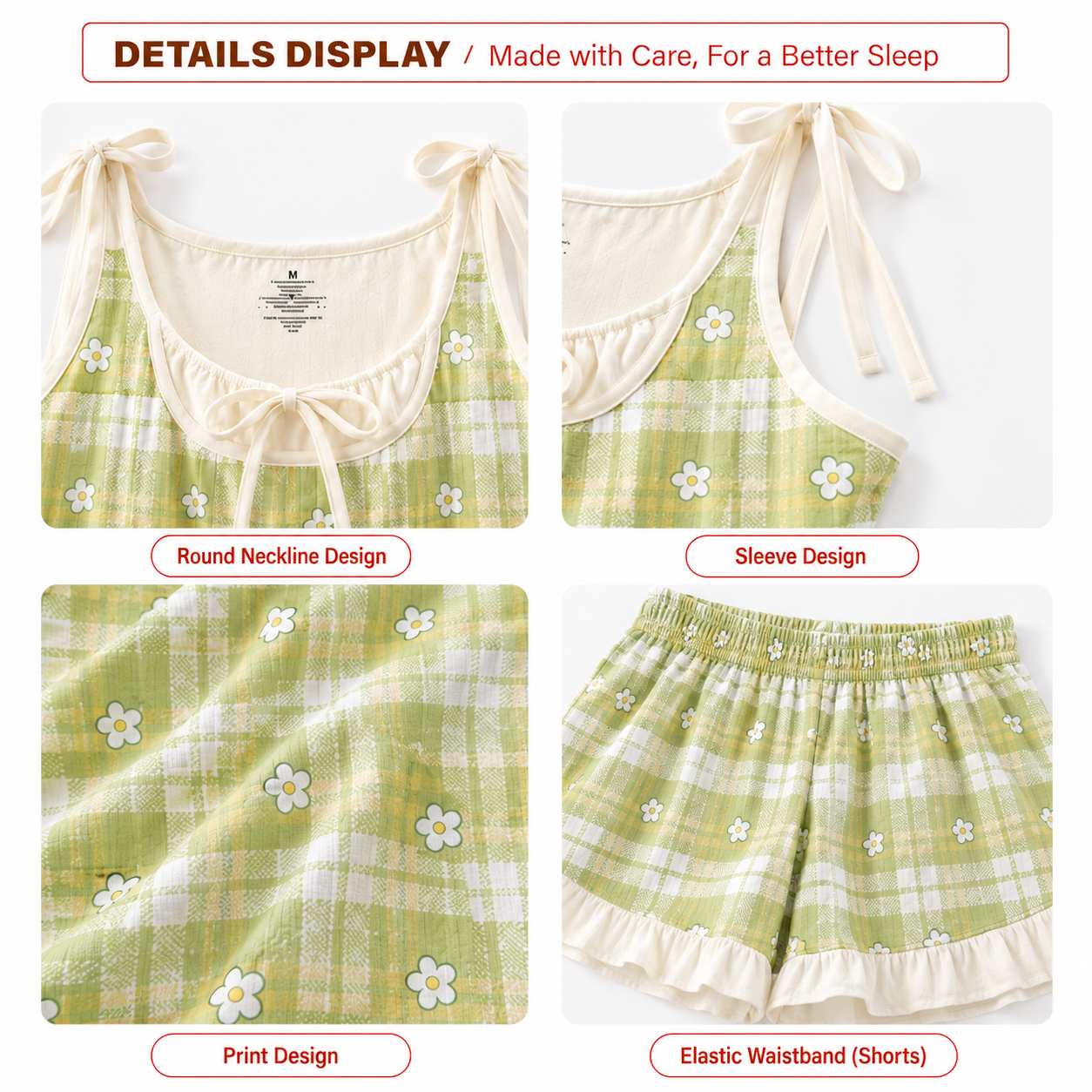 Avocado Daisy Padded Nightsuit Set