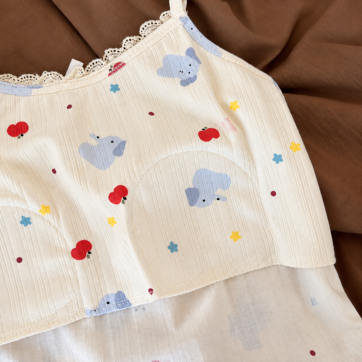 Bambi Cherry Padded Nightsuit - 3pc Set