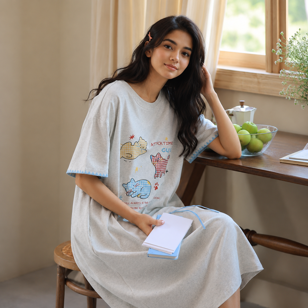 Purrfect Dreams Padded Night Dress