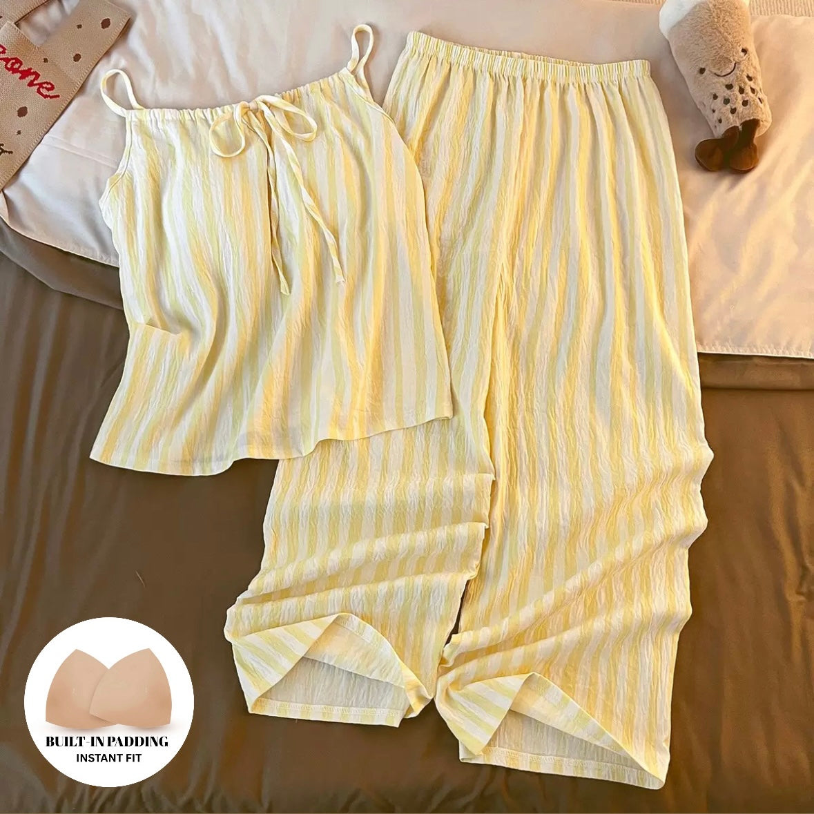 Luna Crinkle Padded Nightsuit Set