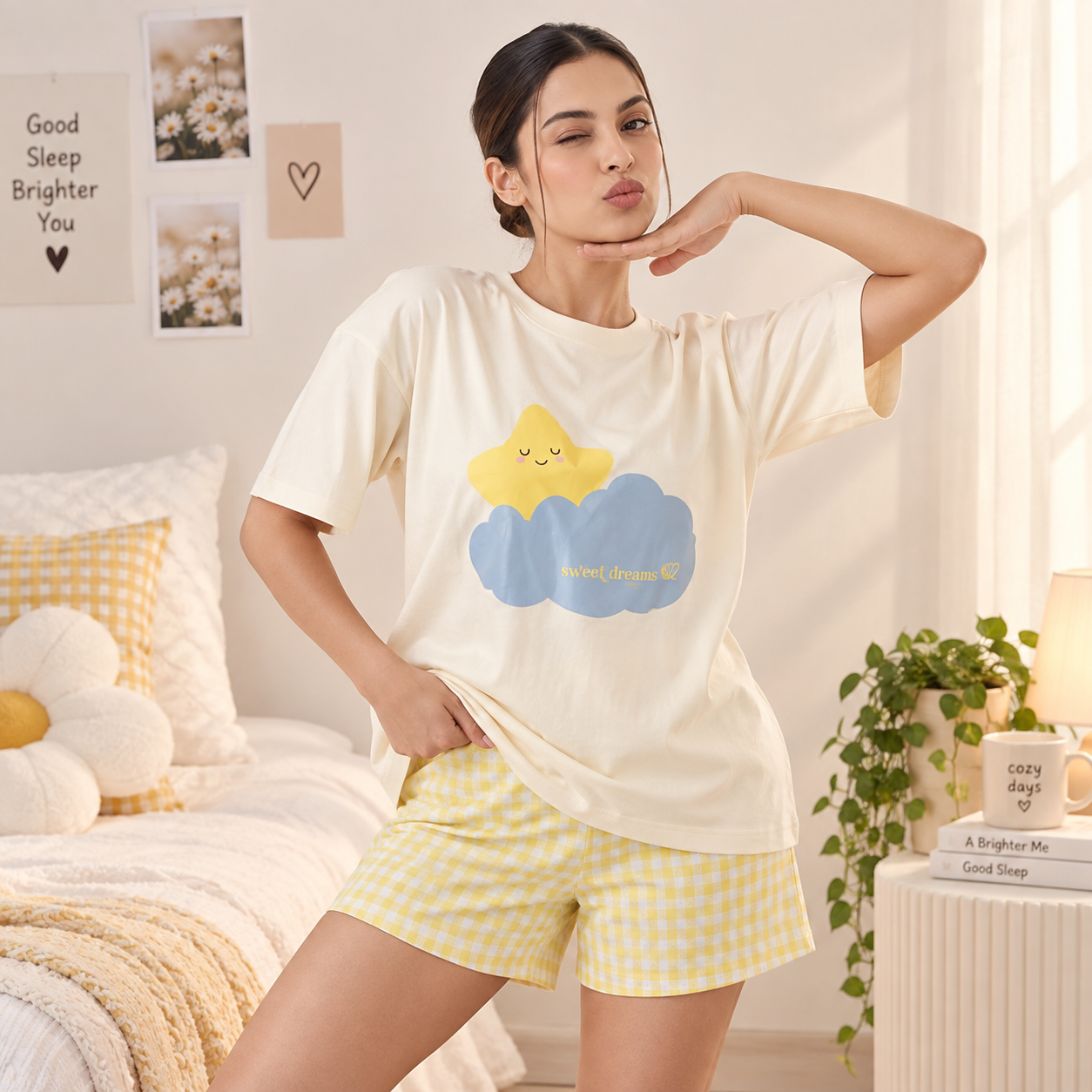 Golden Star Padded Nightsuit Set