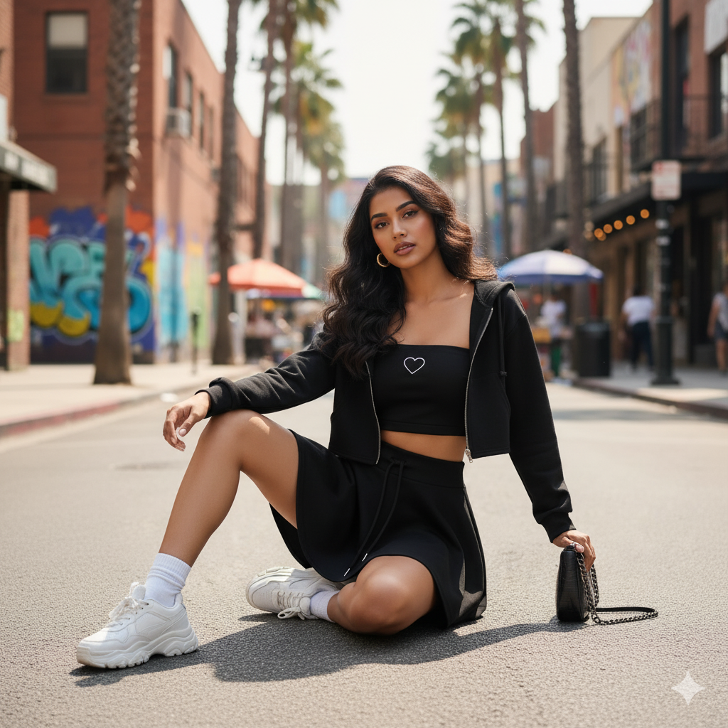 Street Luxe Padded Co-ord Set - 3Pc Set