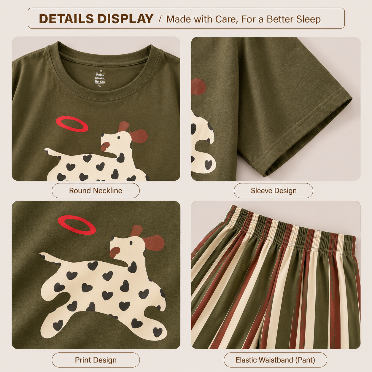 Halo Playing Pup Padded Nightsuit Set