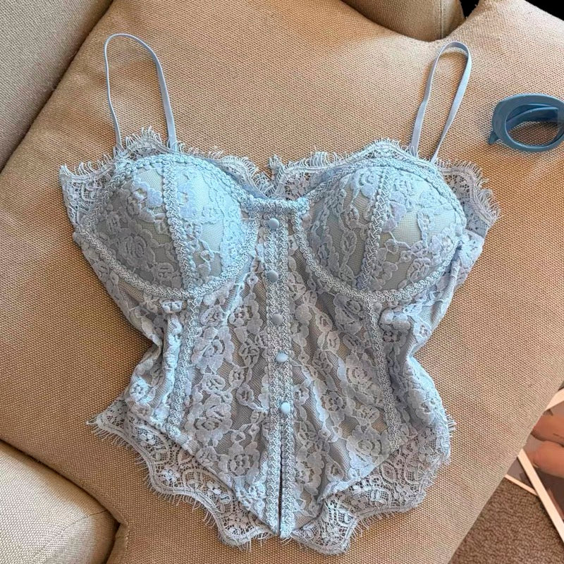 Bella Lace Built-in Bra Bustier Top